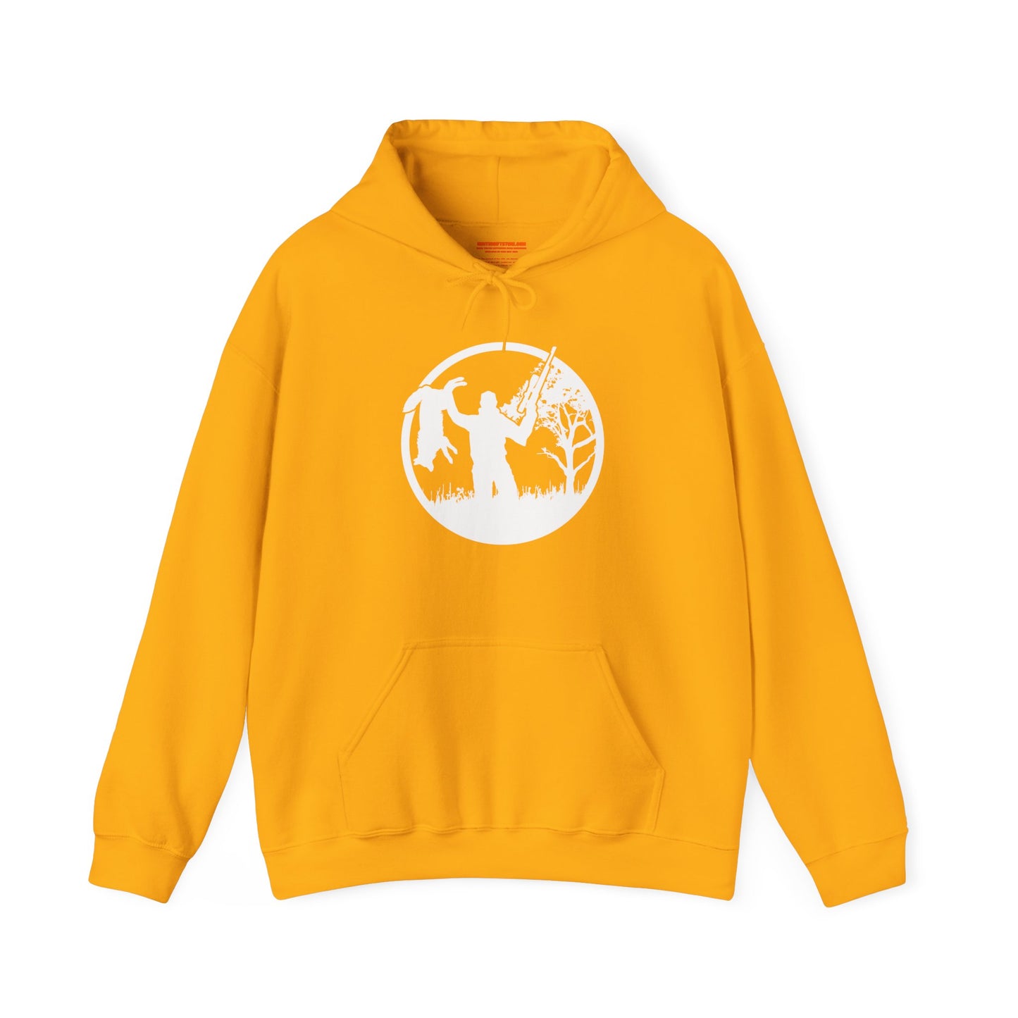 Coyote Hunter Holding Coyote White Circle Hooded Sweatshirt