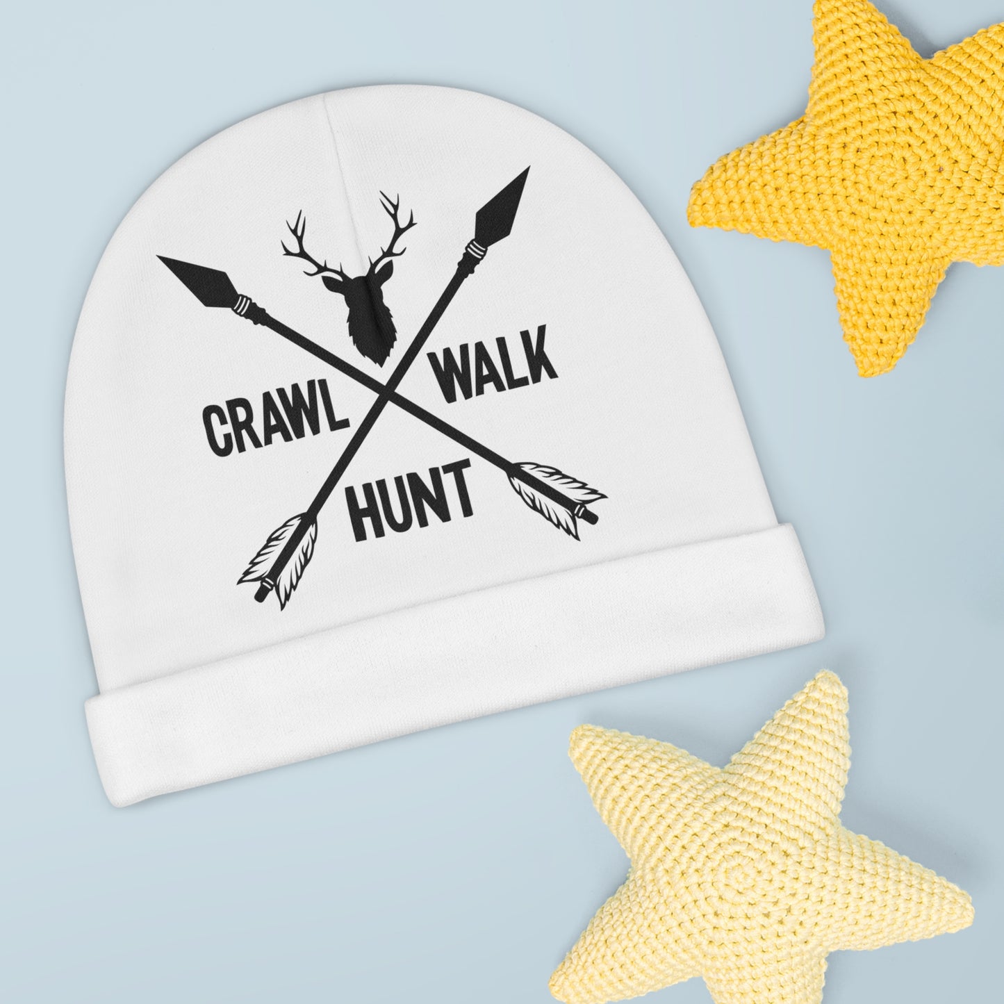 Crawl Walk Hunt Baby Beanie