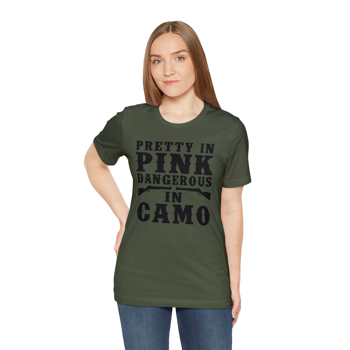 Pretty In Pink Dangerous In Camo T-Shirt