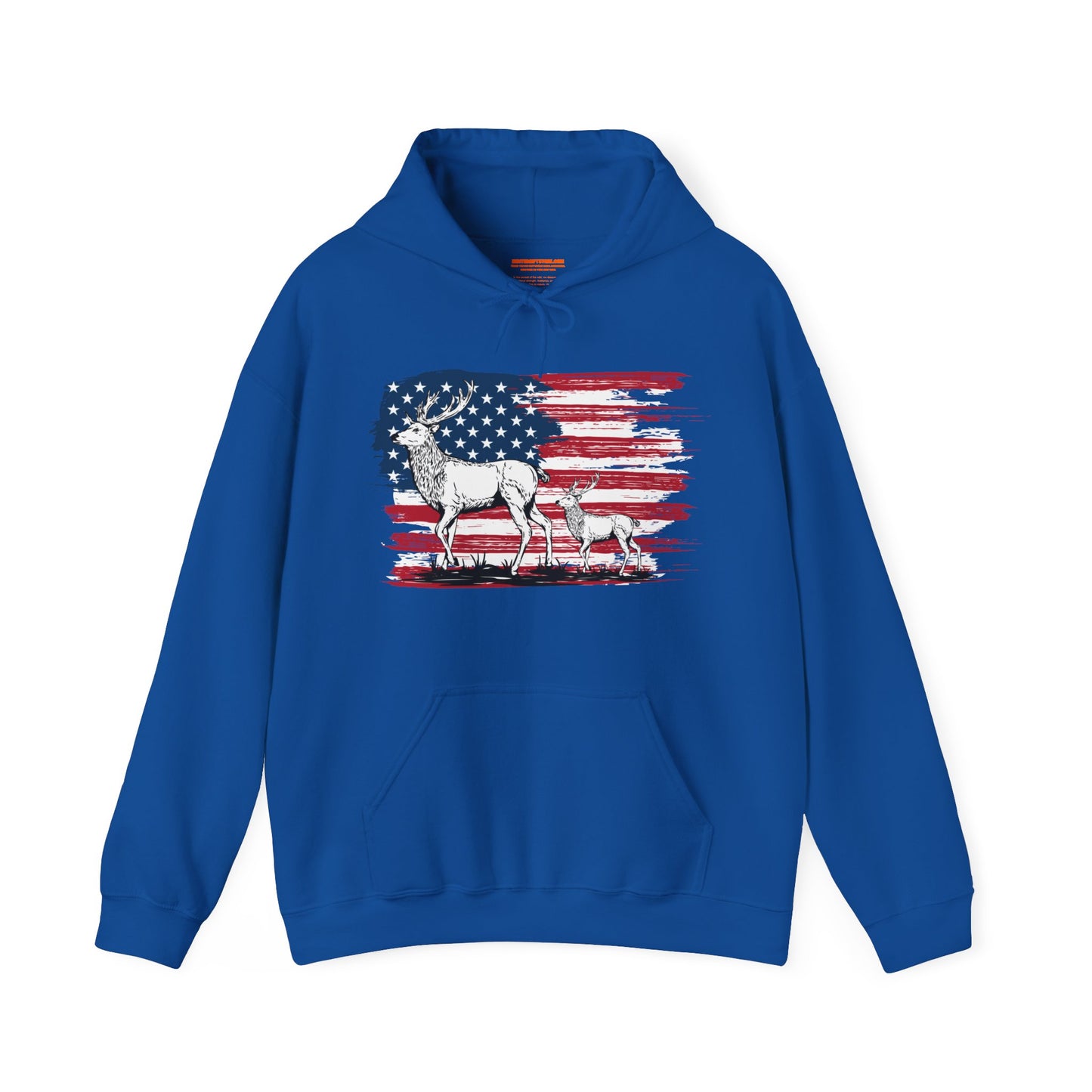 Elk American Flag Hooded Sweatshirt