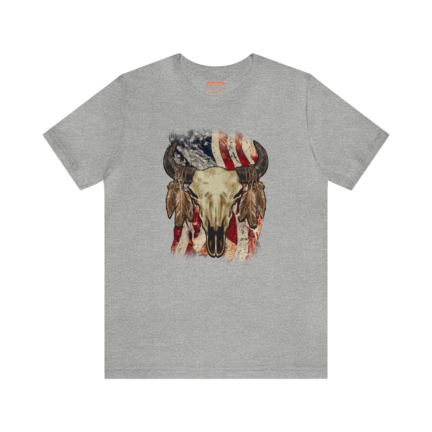 Bison Head American Flag T-Shirt