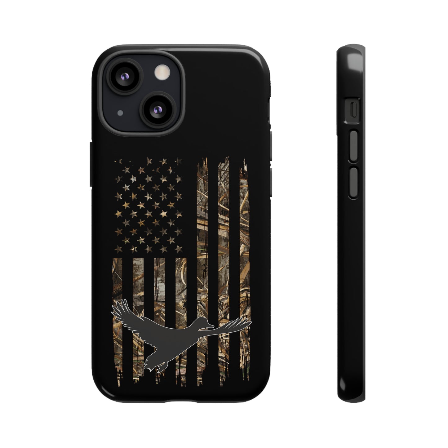 Camo Duck American Flag Phone Case