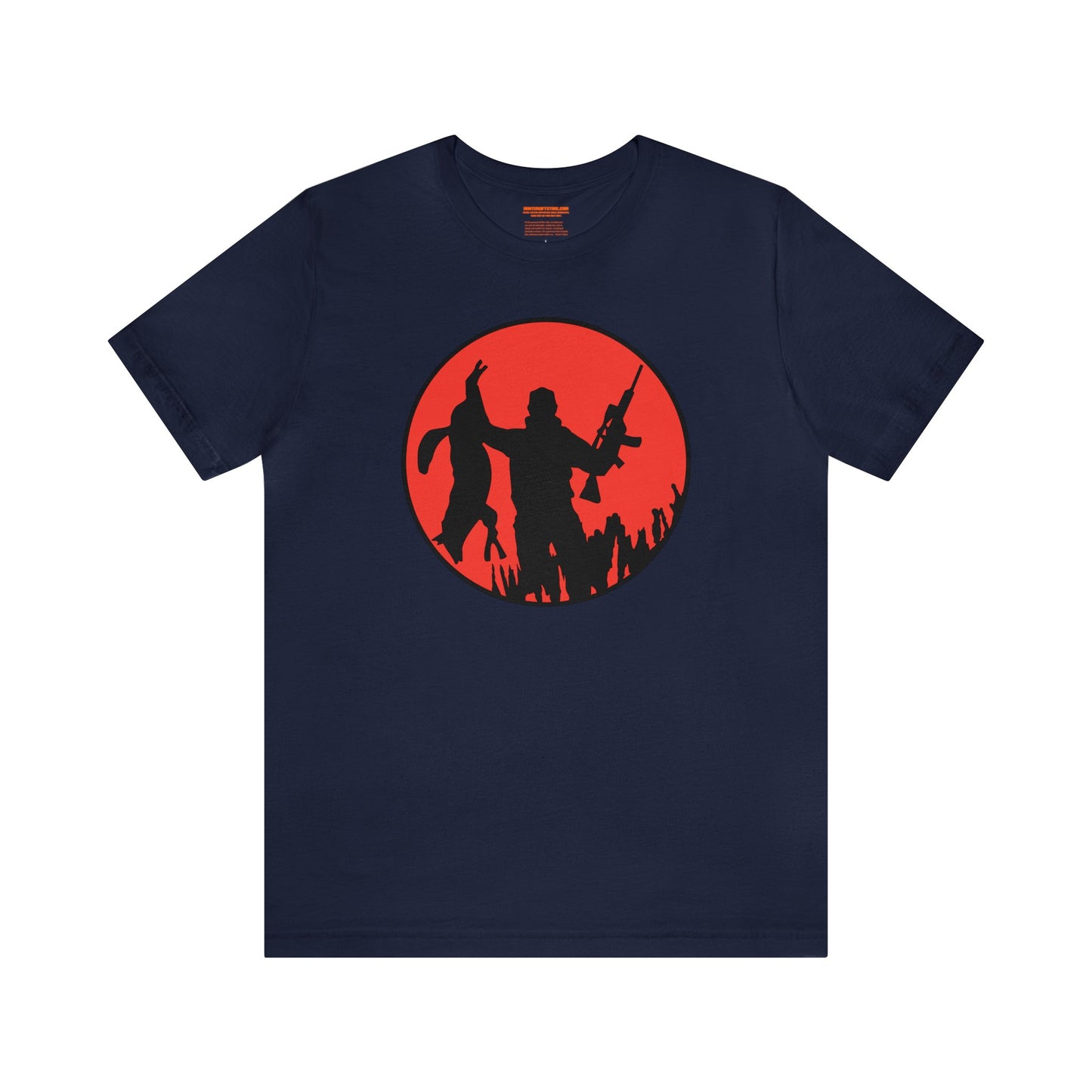 Coyote Hunter Holding Coyote Red Circle T-Shirt