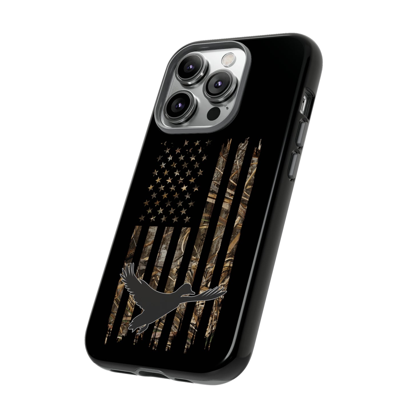 Camo Duck American Flag Phone Case