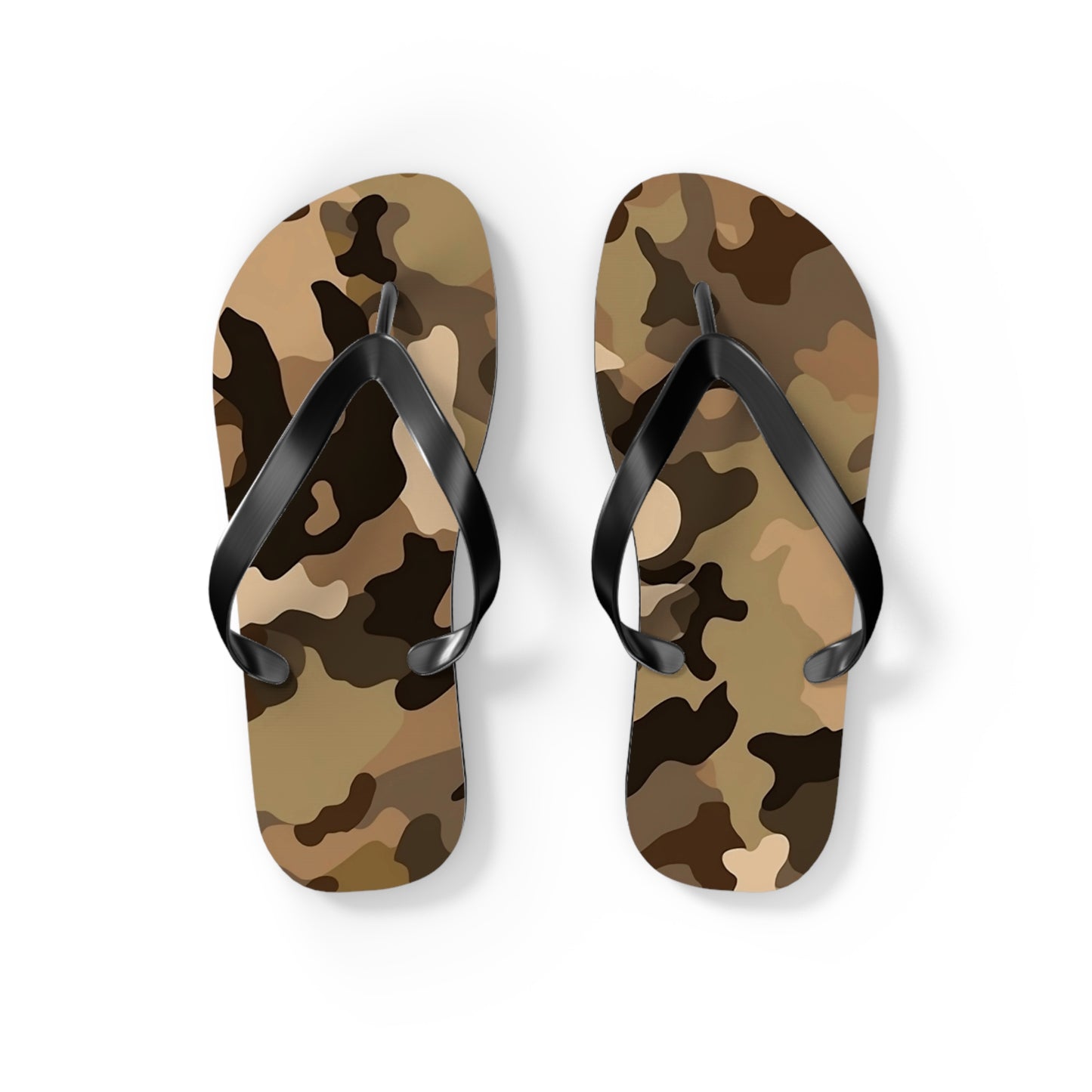 Brown Camo Flip Flops