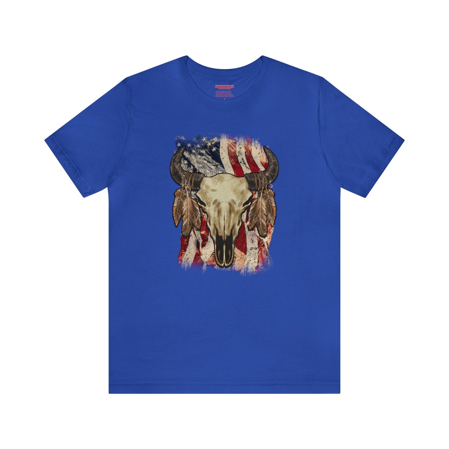 Bison Head American Flag T-Shirt