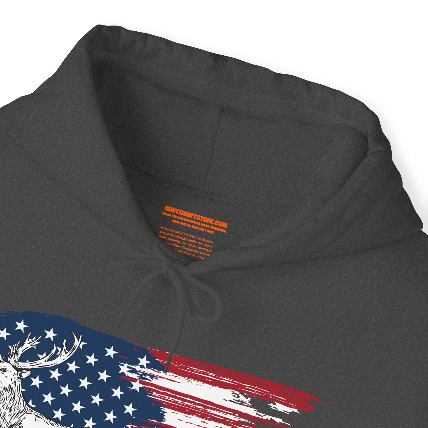 Elk American Flag Hooded Sweatshirt