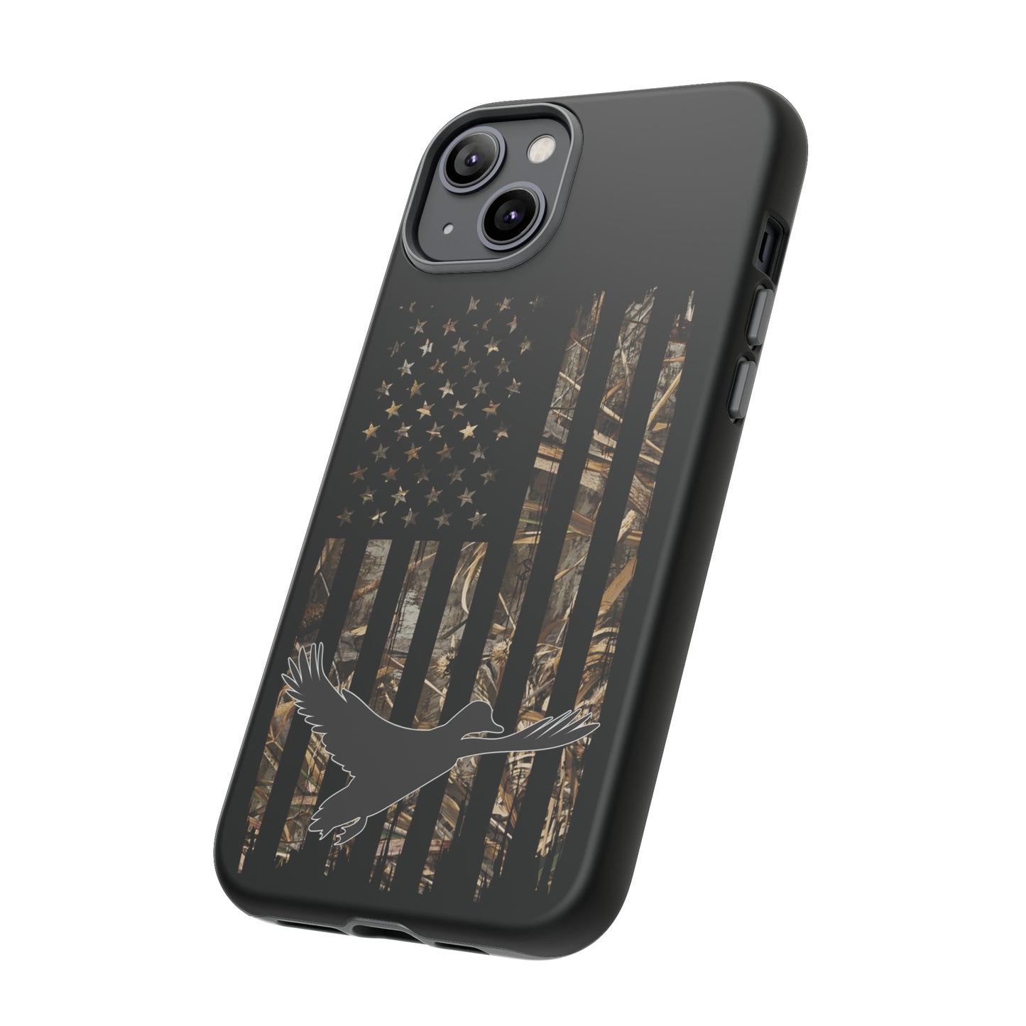 Camo Duck American Flag Phone Case