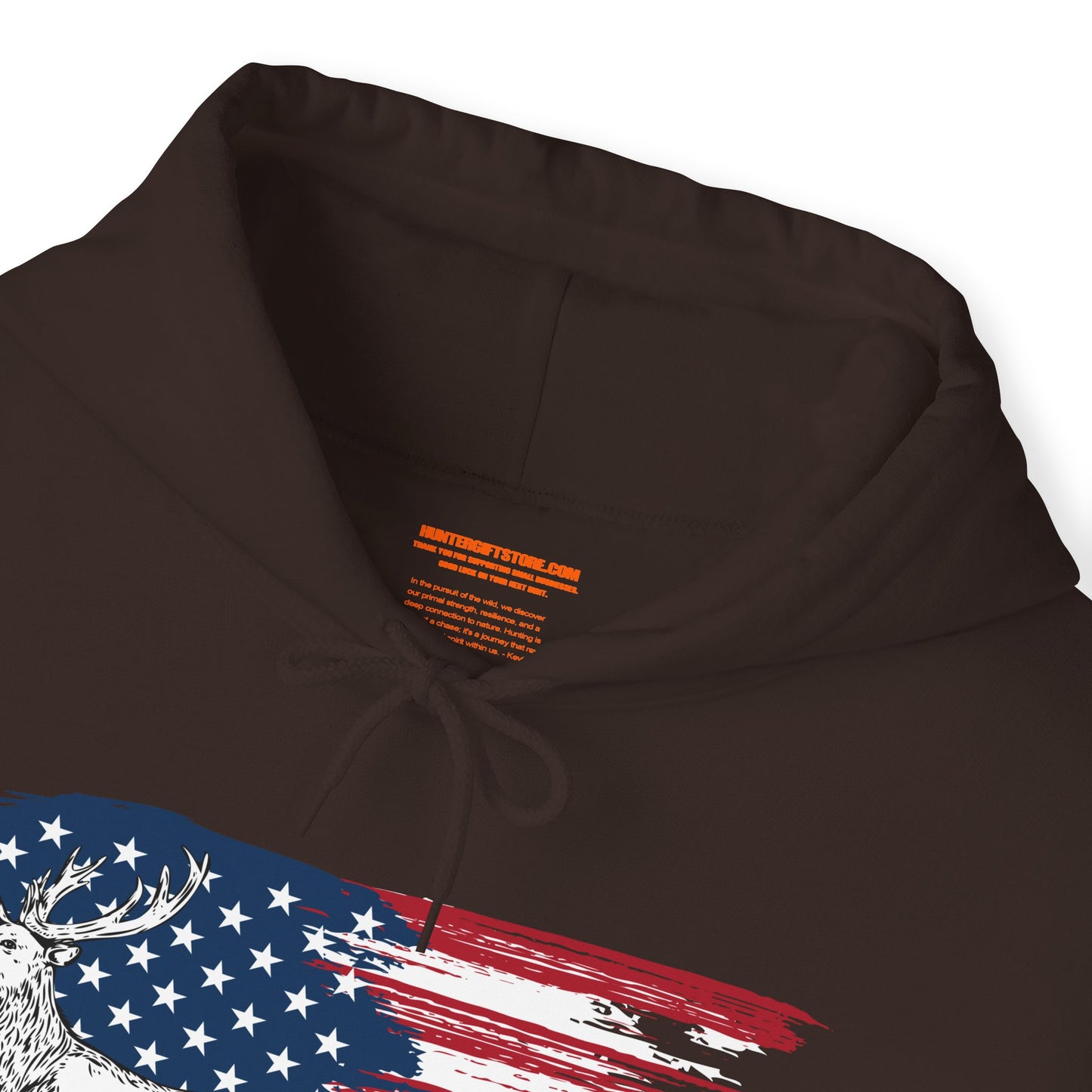 Elk American Flag Hooded Sweatshirt
