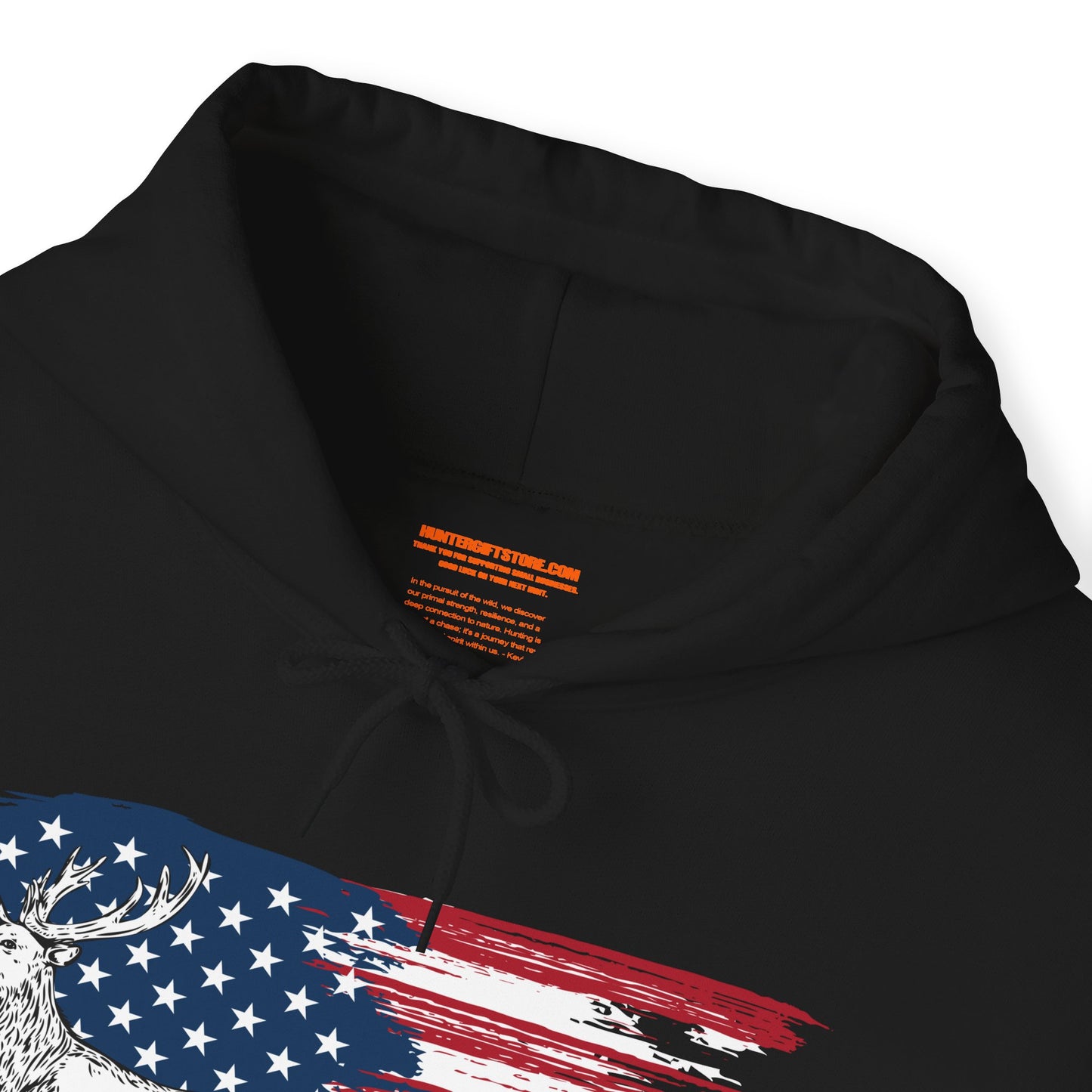 Elk American Flag Hooded Sweatshirt
