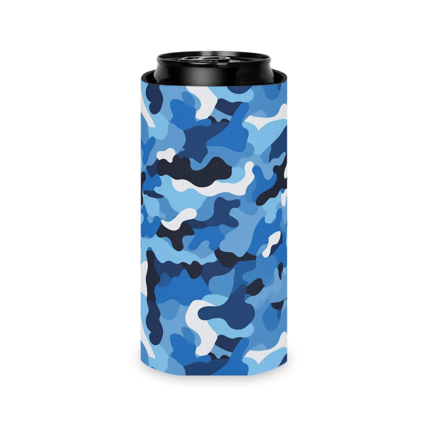 Blue Camo Can Cooler