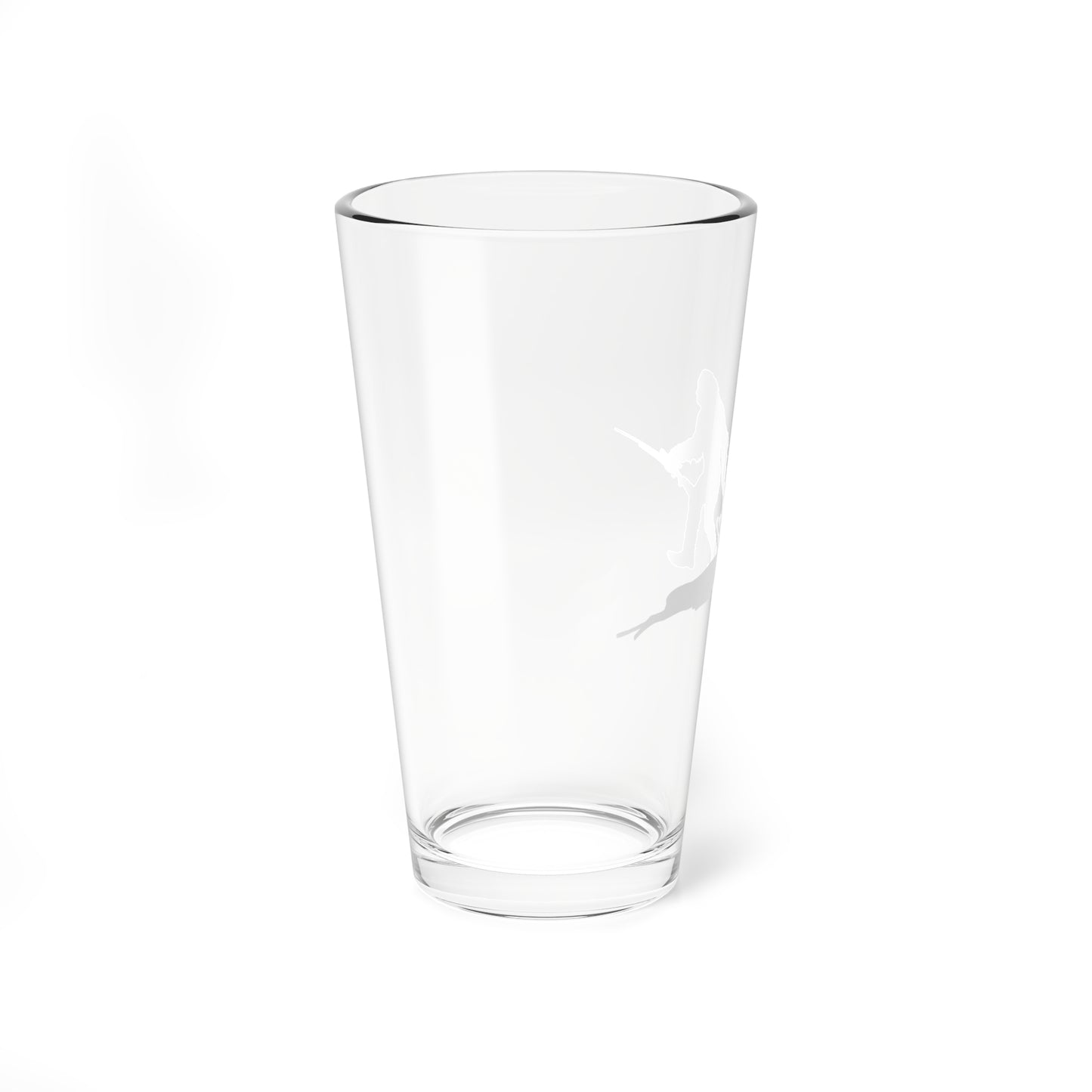 Bigfoot Dragging Deer Pint Glass