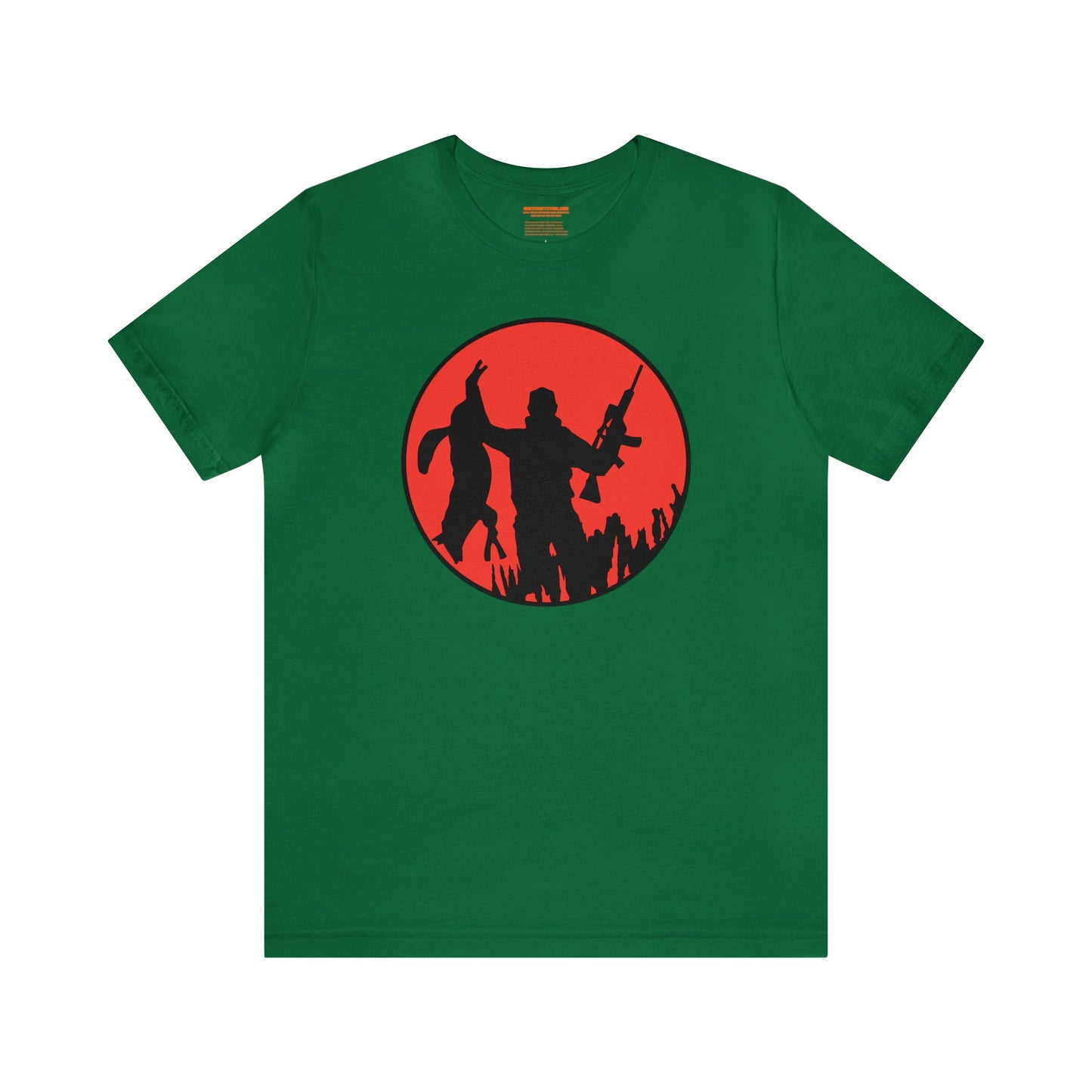Coyote Hunter Holding Coyote Red Circle T-Shirt