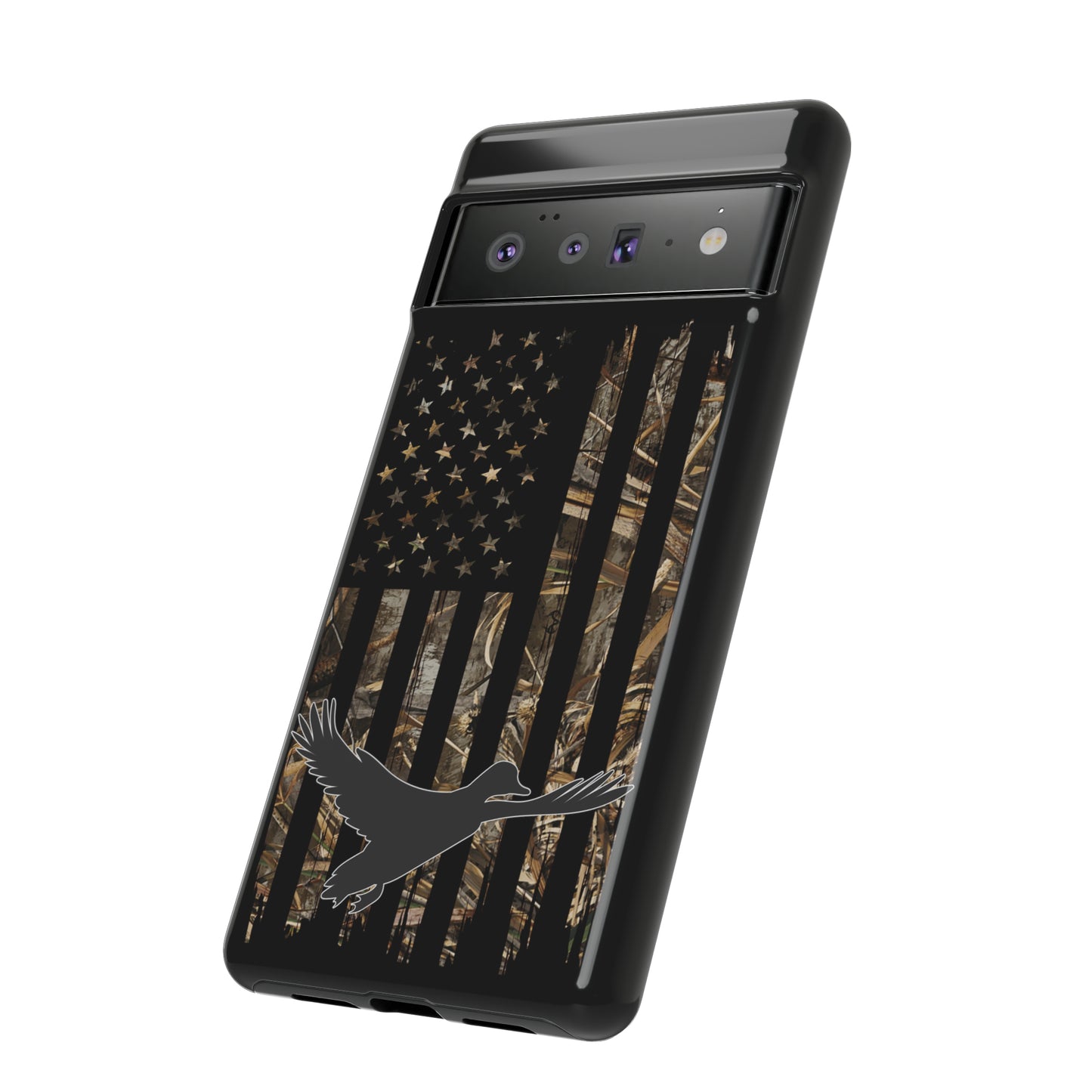 Camo Duck American Flag Phone Case