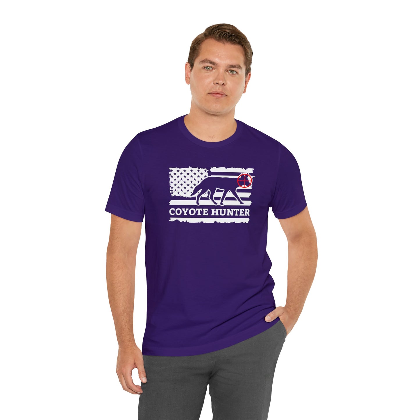 American Flag Coyote Hunter T-Shirt
