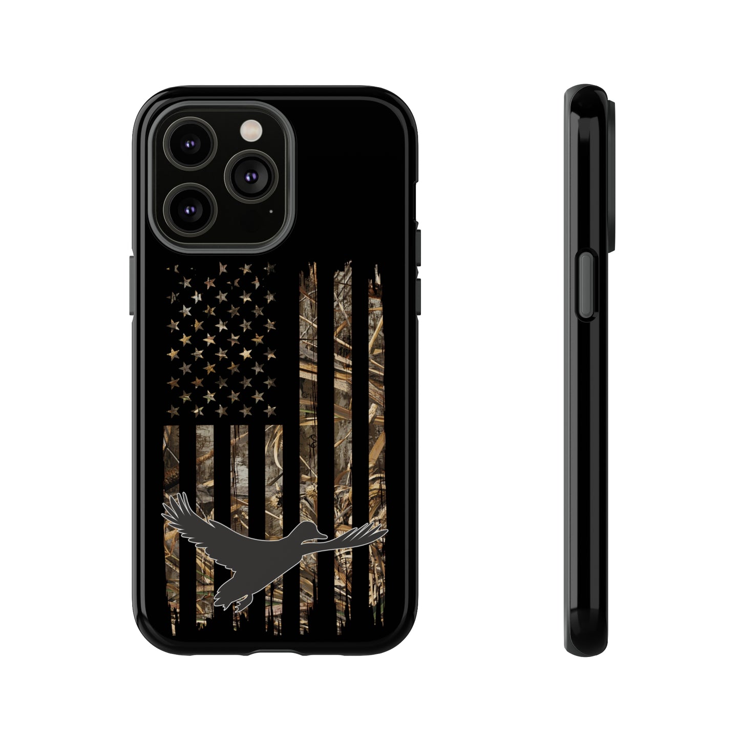 Camo Duck American Flag Phone Case
