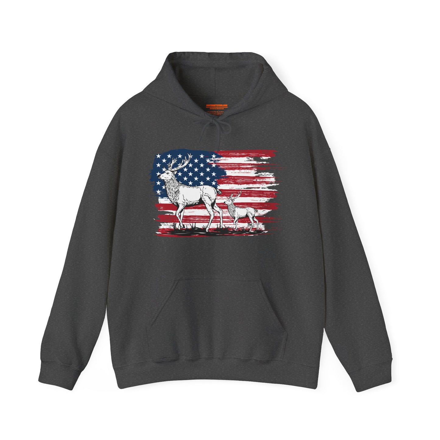Elk American Flag Hooded Sweatshirt