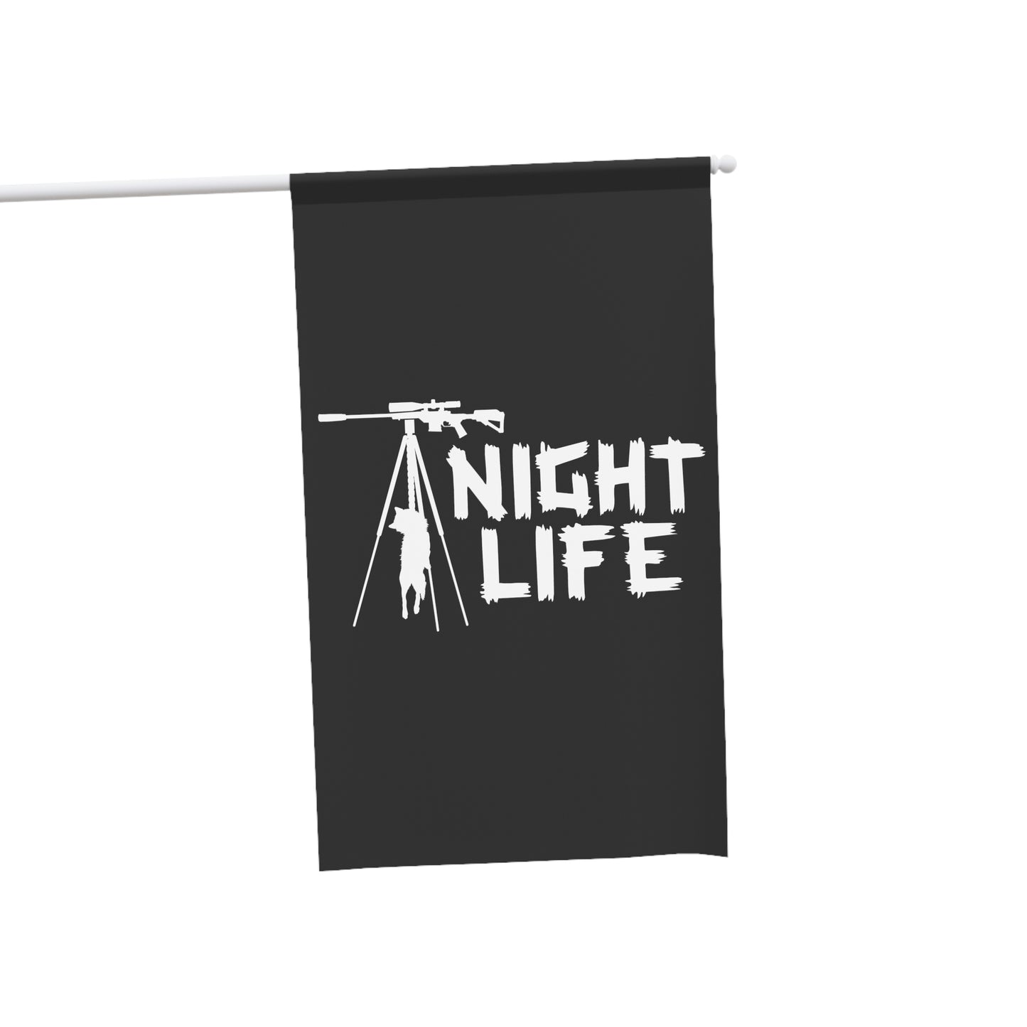 Coyote Hunting Night Life Flag
