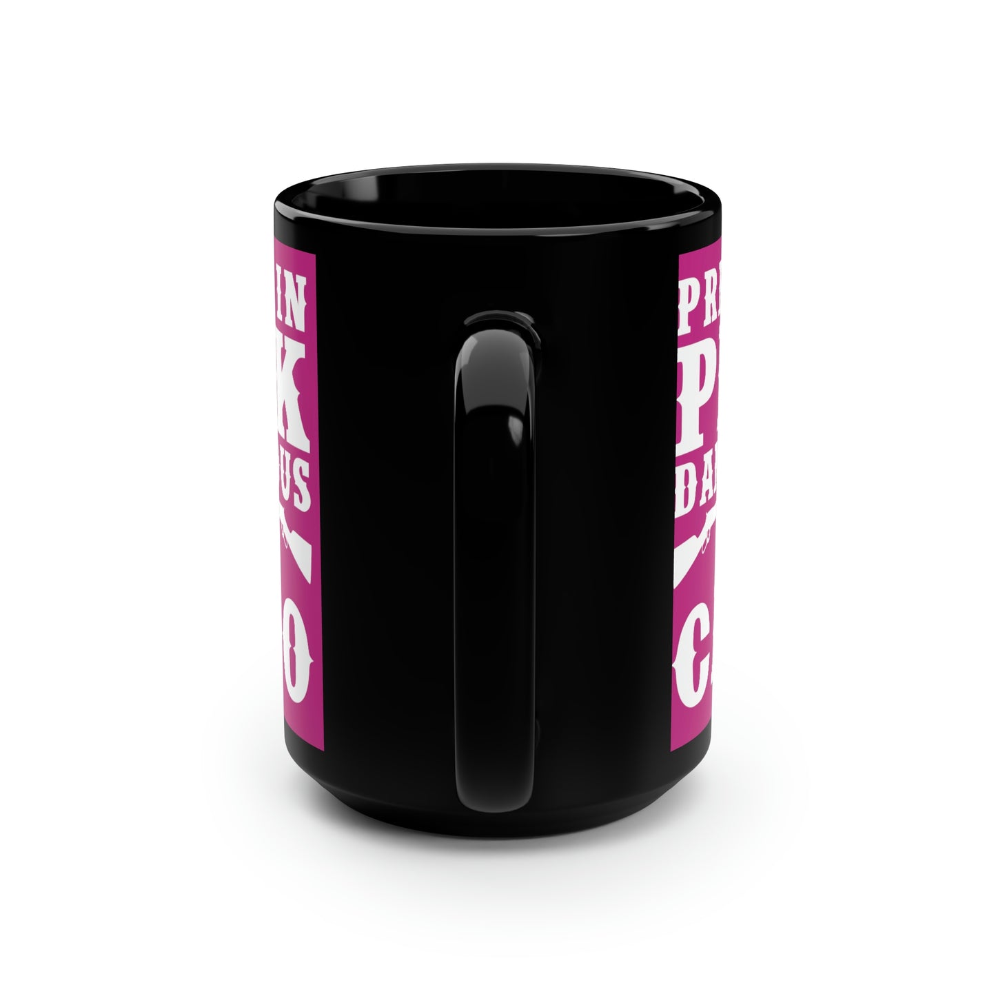 Pretty In Pink Dangerous in Camo Mug, 15oz