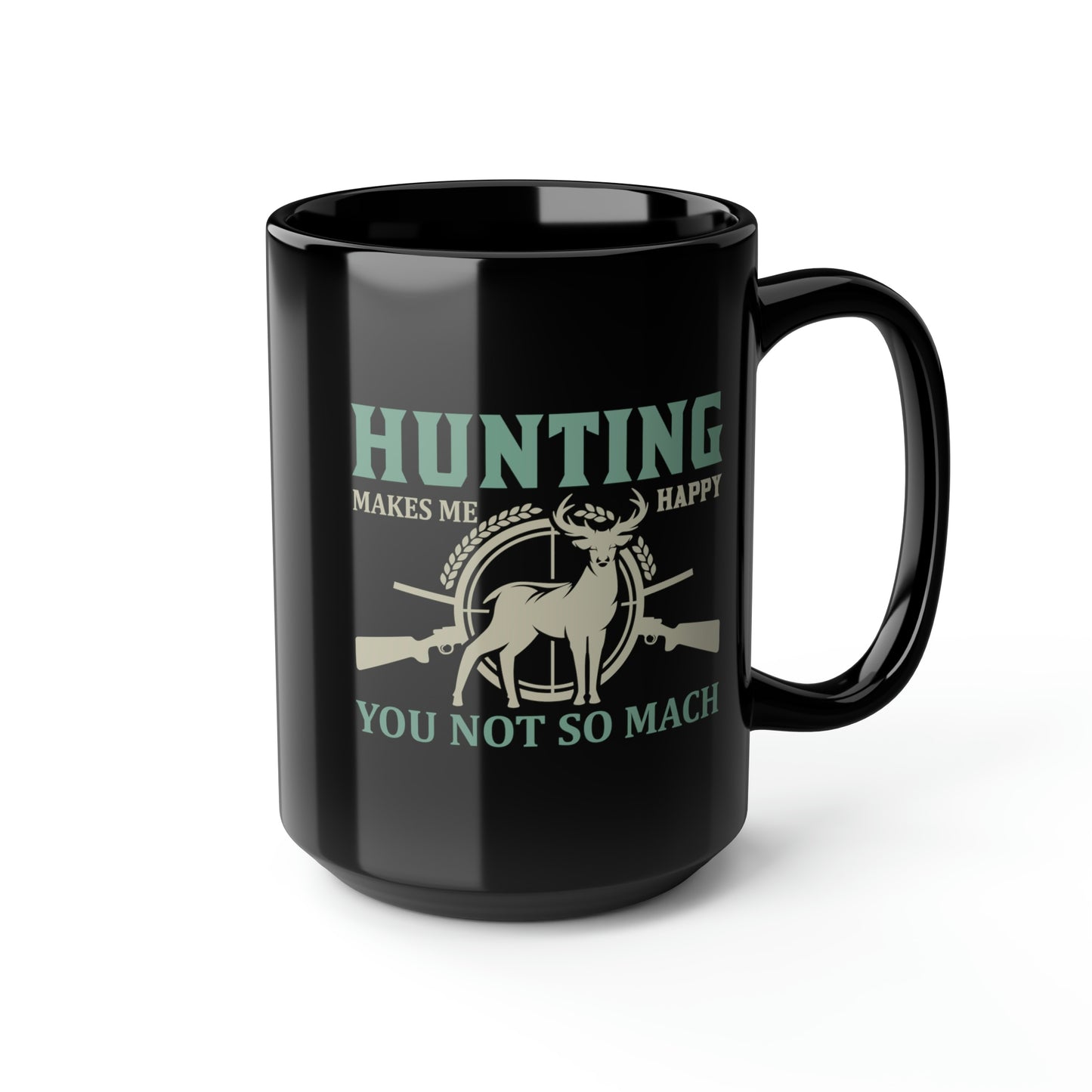 Hunting Makes Me Happy Mug, 15oz