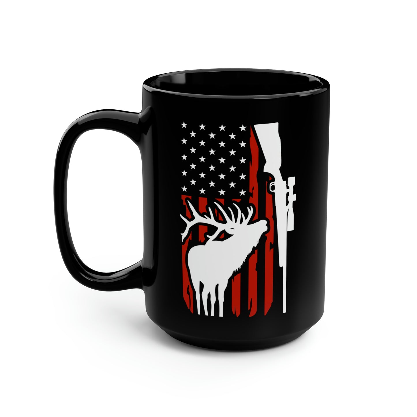 Elk American Flag Mug, 15oz