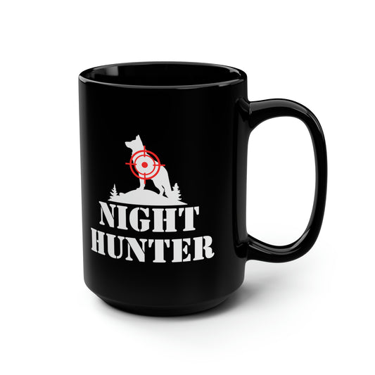 Coyote Night Hunter Red Dot Mug, 15oz