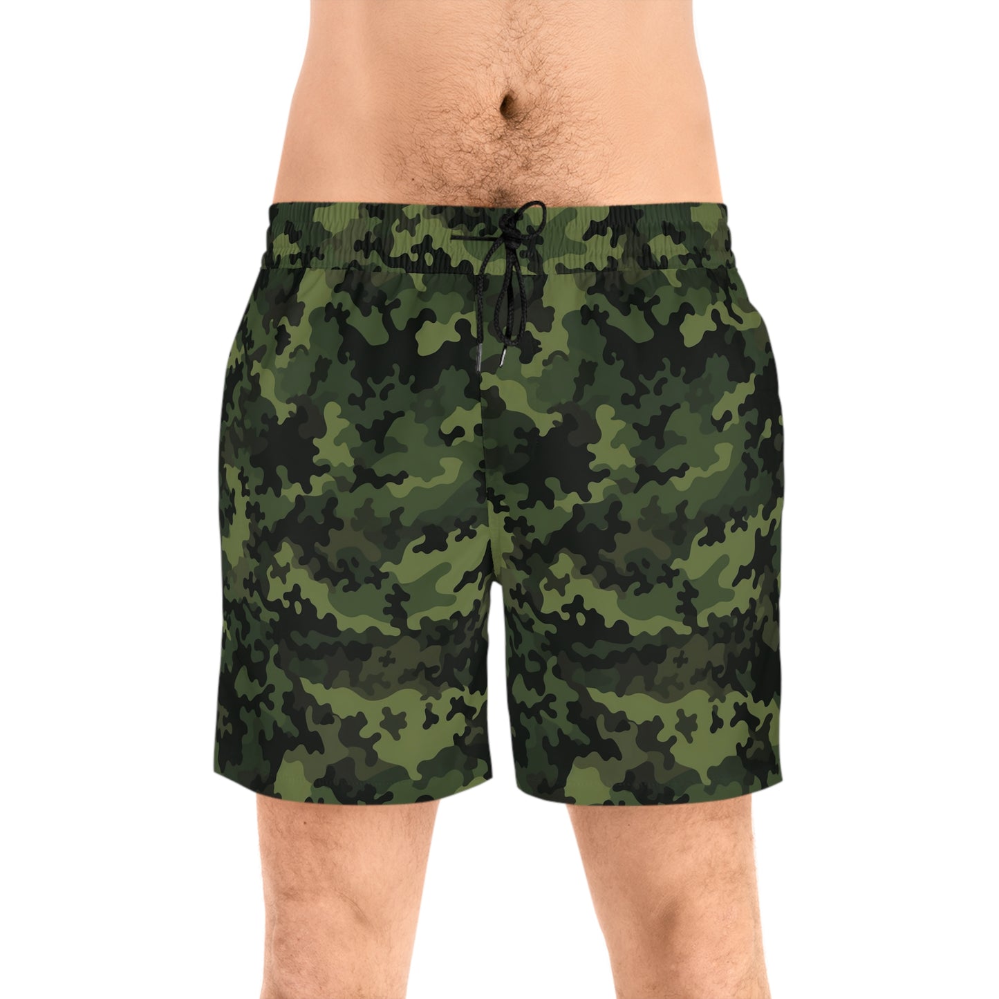 Green Camo Swim Trunks