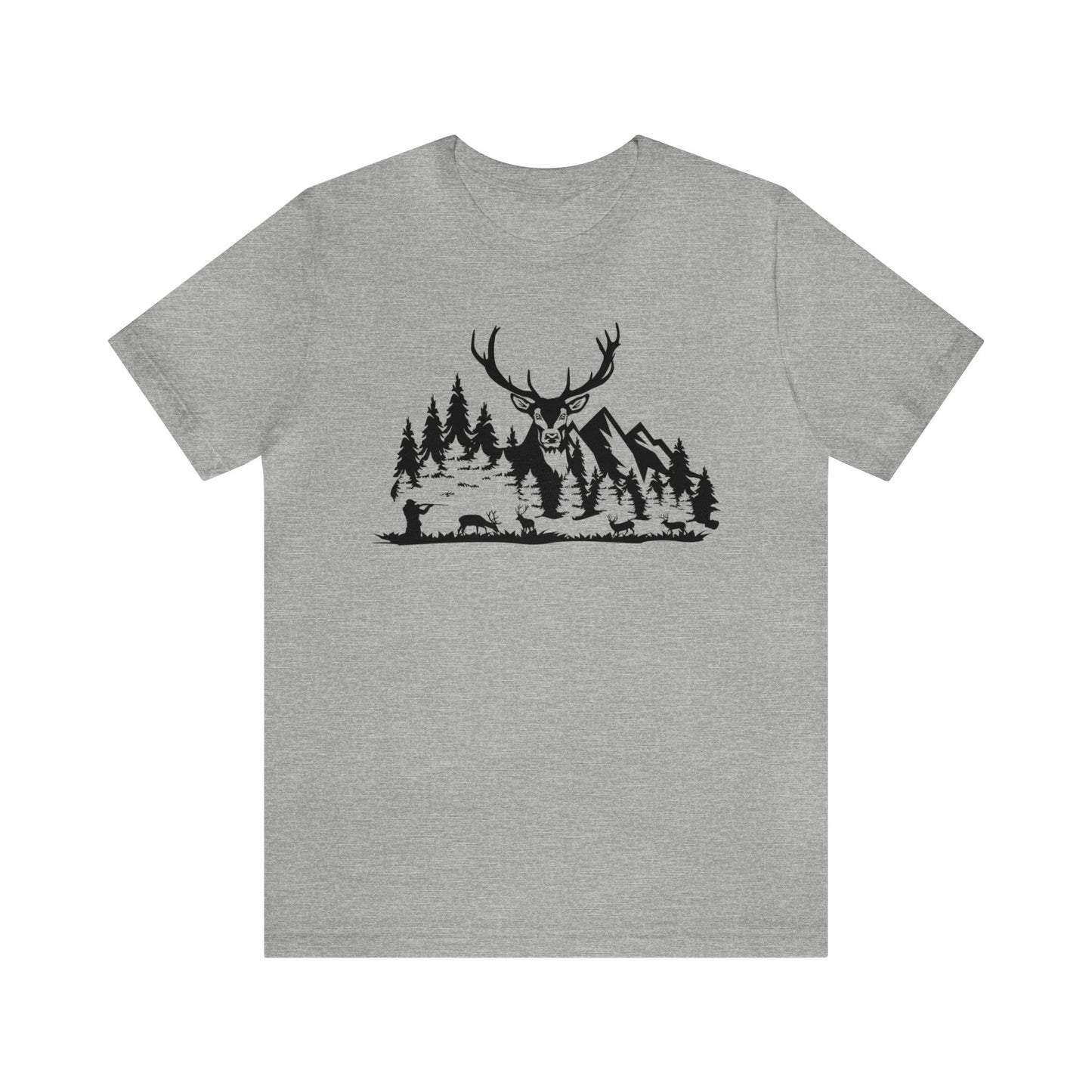 Elk Hunting Mountain Scene T-Shirt