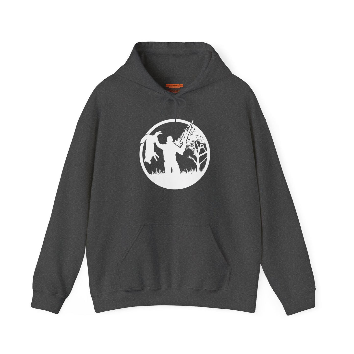 Coyote Hunter Holding Coyote White Circle Hooded Sweatshirt