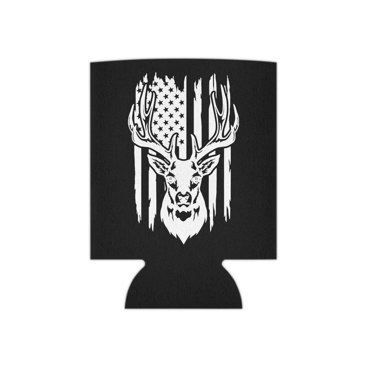 Deer Head American Flag Can Cooler