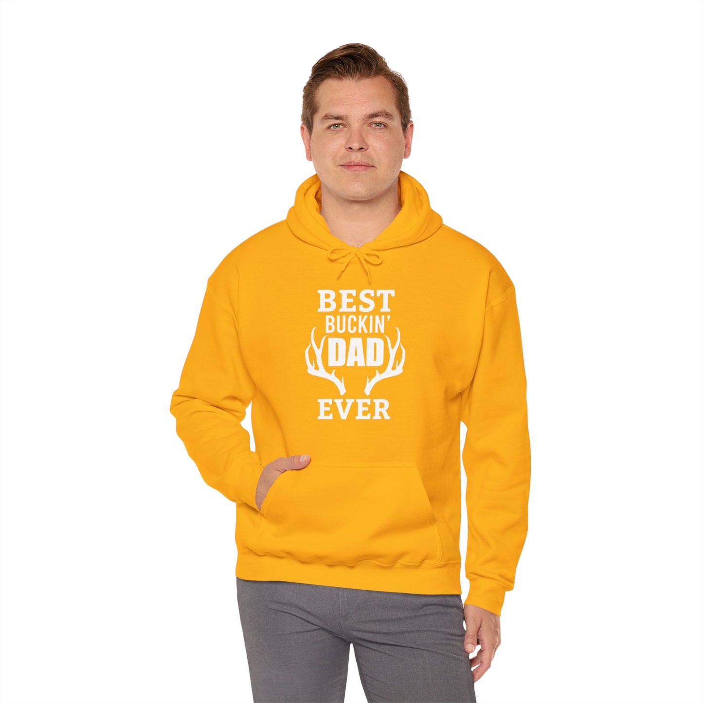 Best Buckng Dad Ever Antler Hooded Sweatshirt