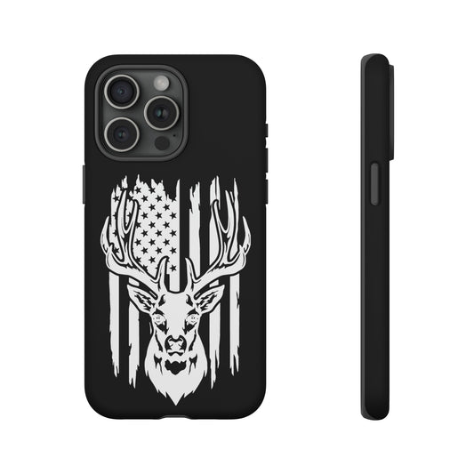 Deer Head American Flag Phone Case