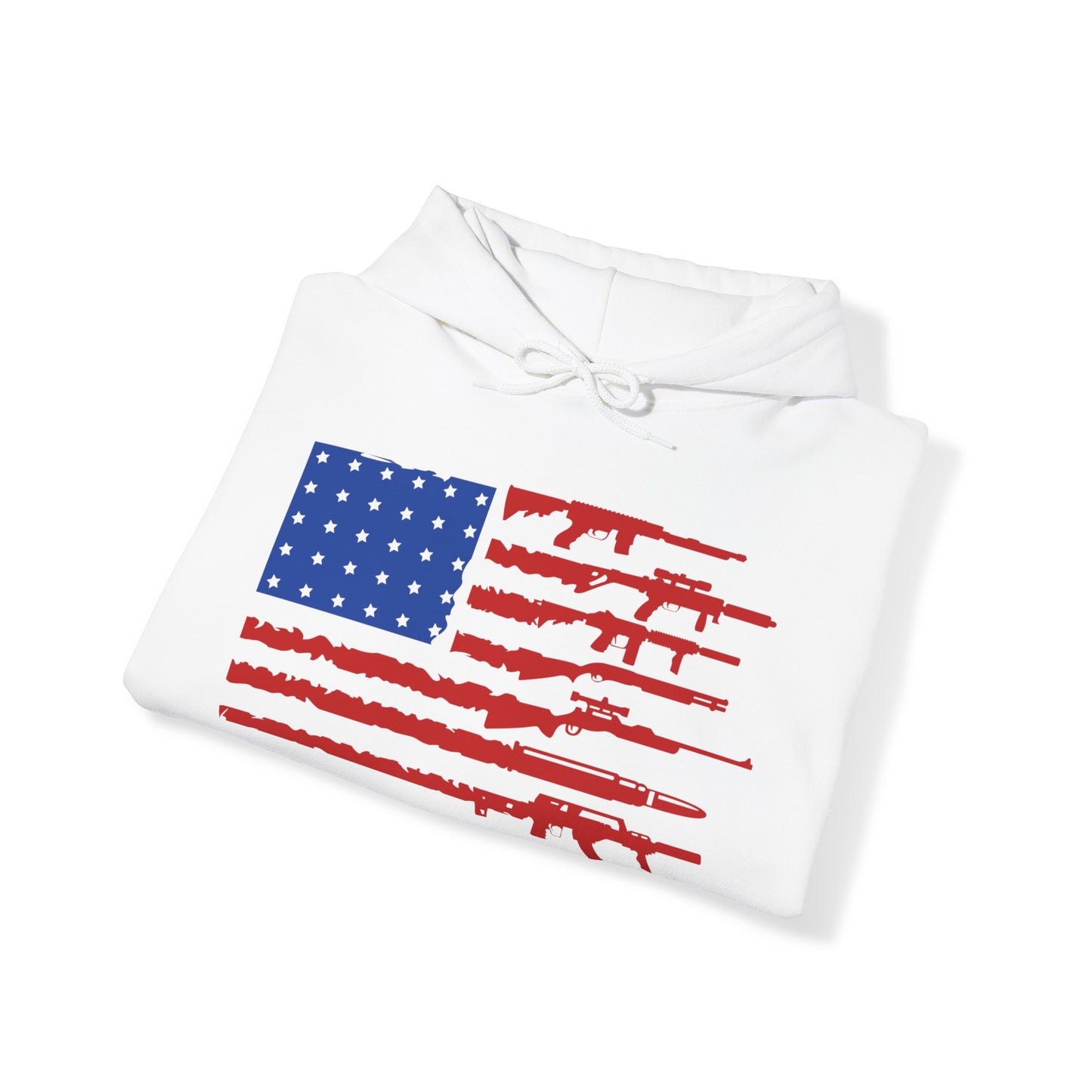 USA Gun Flag Hooded Sweatshirt