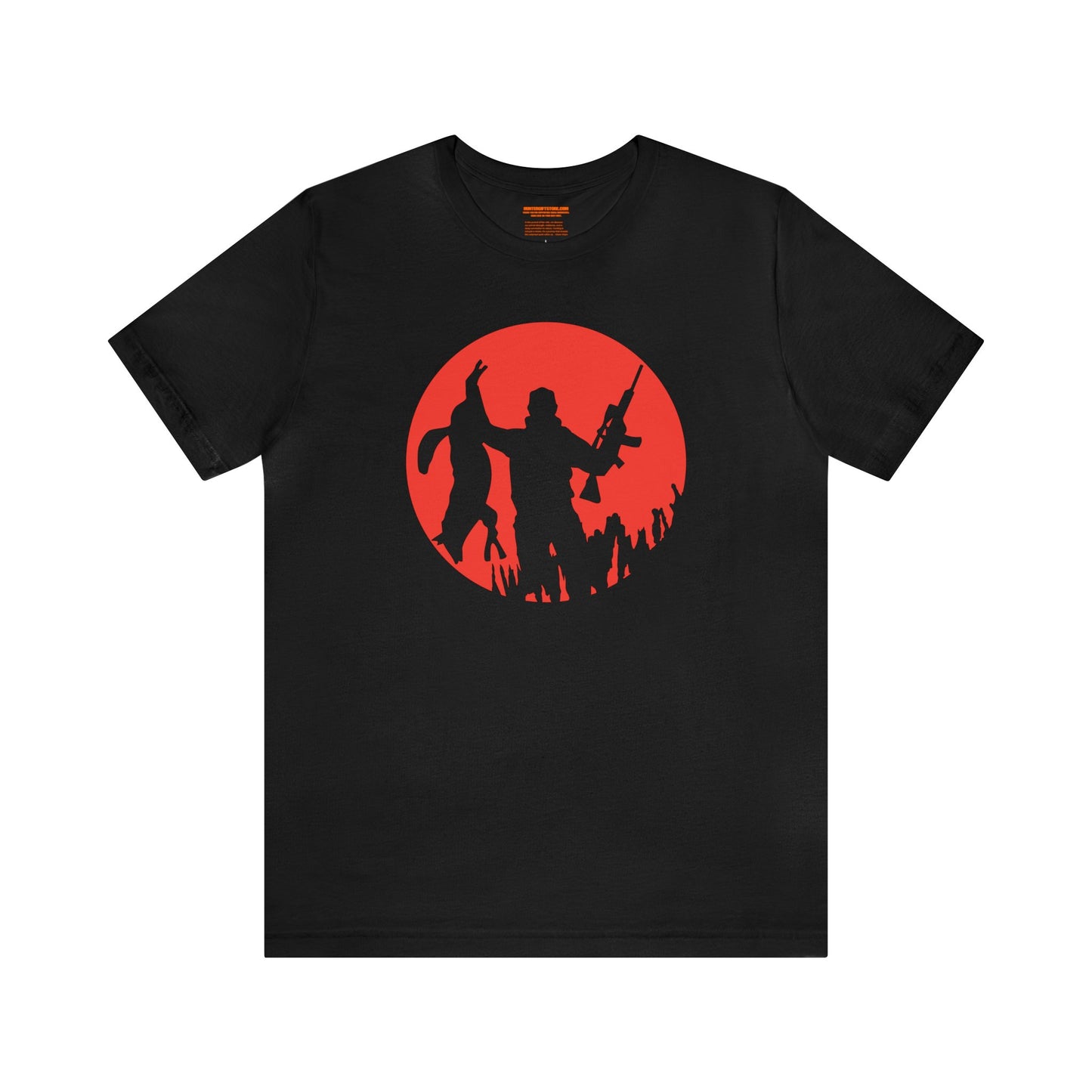 Coyote Hunter Holding Coyote Red Circle T-Shirt