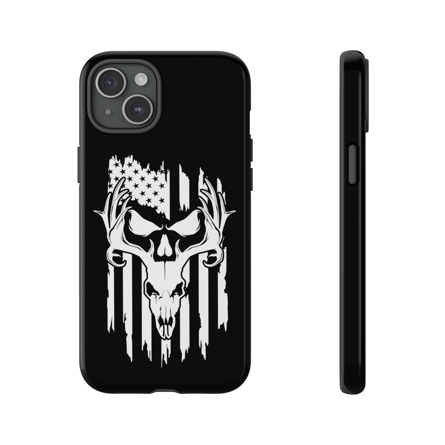 Deer Skull American Flag Phone Case