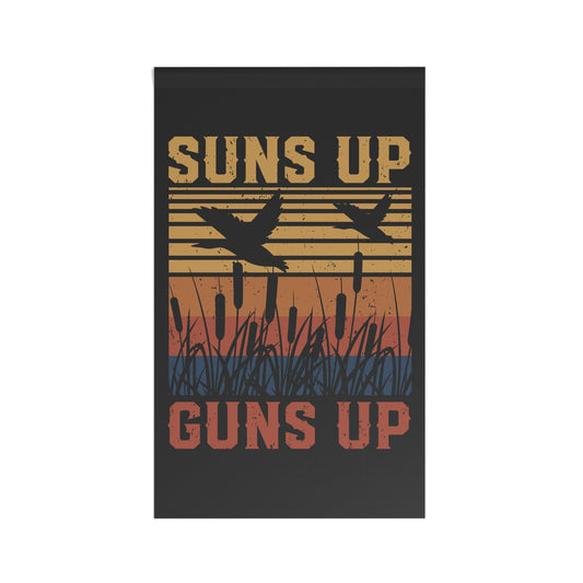 Suns Up Guns Up Duck Hunting Flag