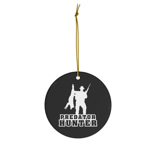 Predator Hunter Ceramic Christmas Ornament