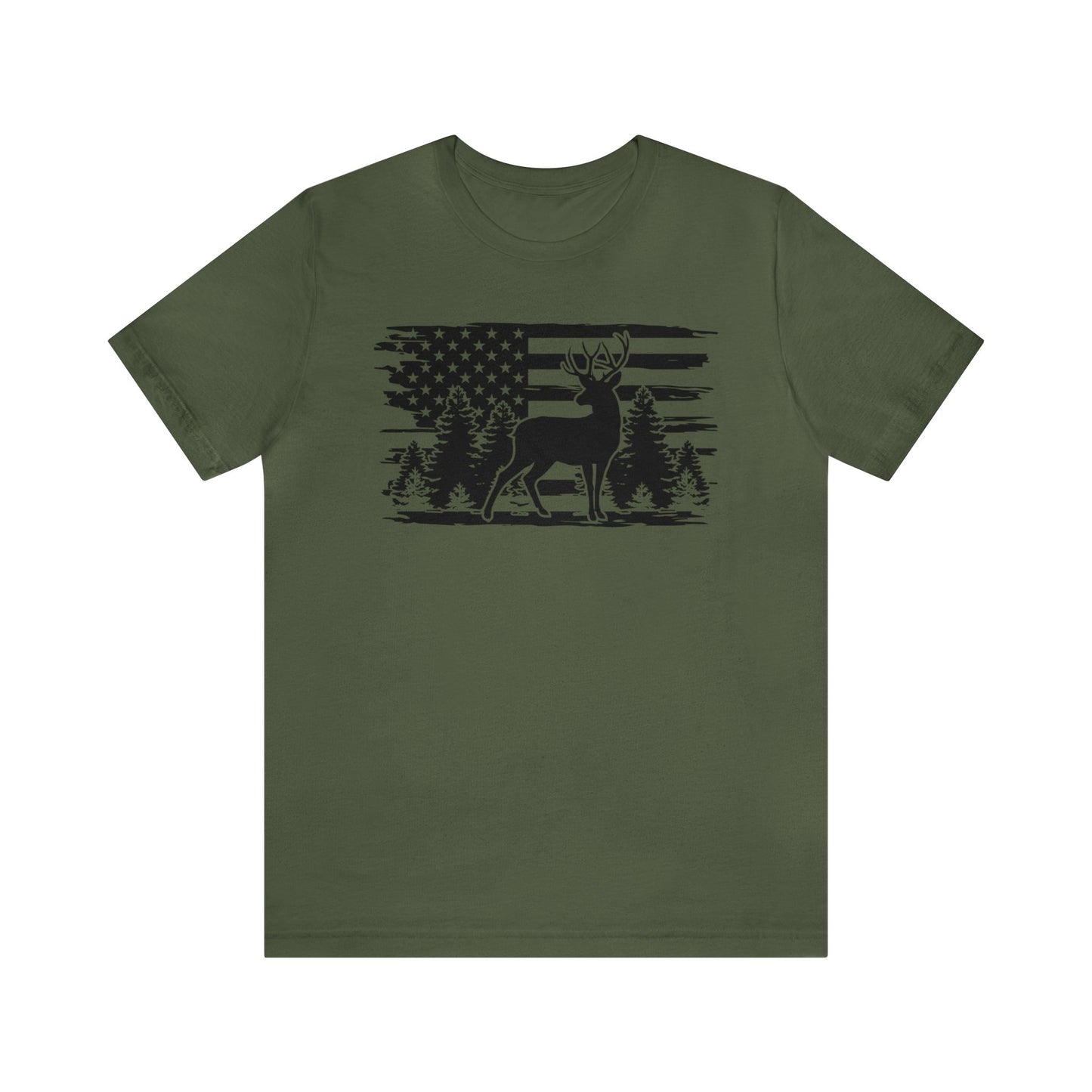 Deer American Flag T-Shirt