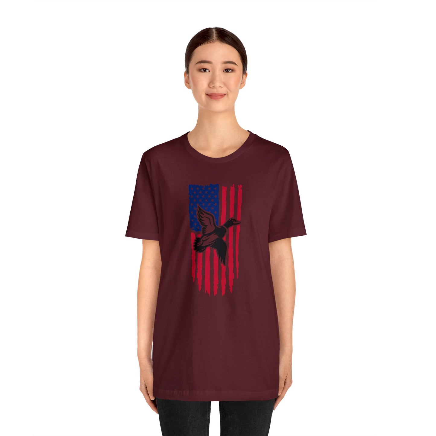 Duck Flying American Flag T-Shirt