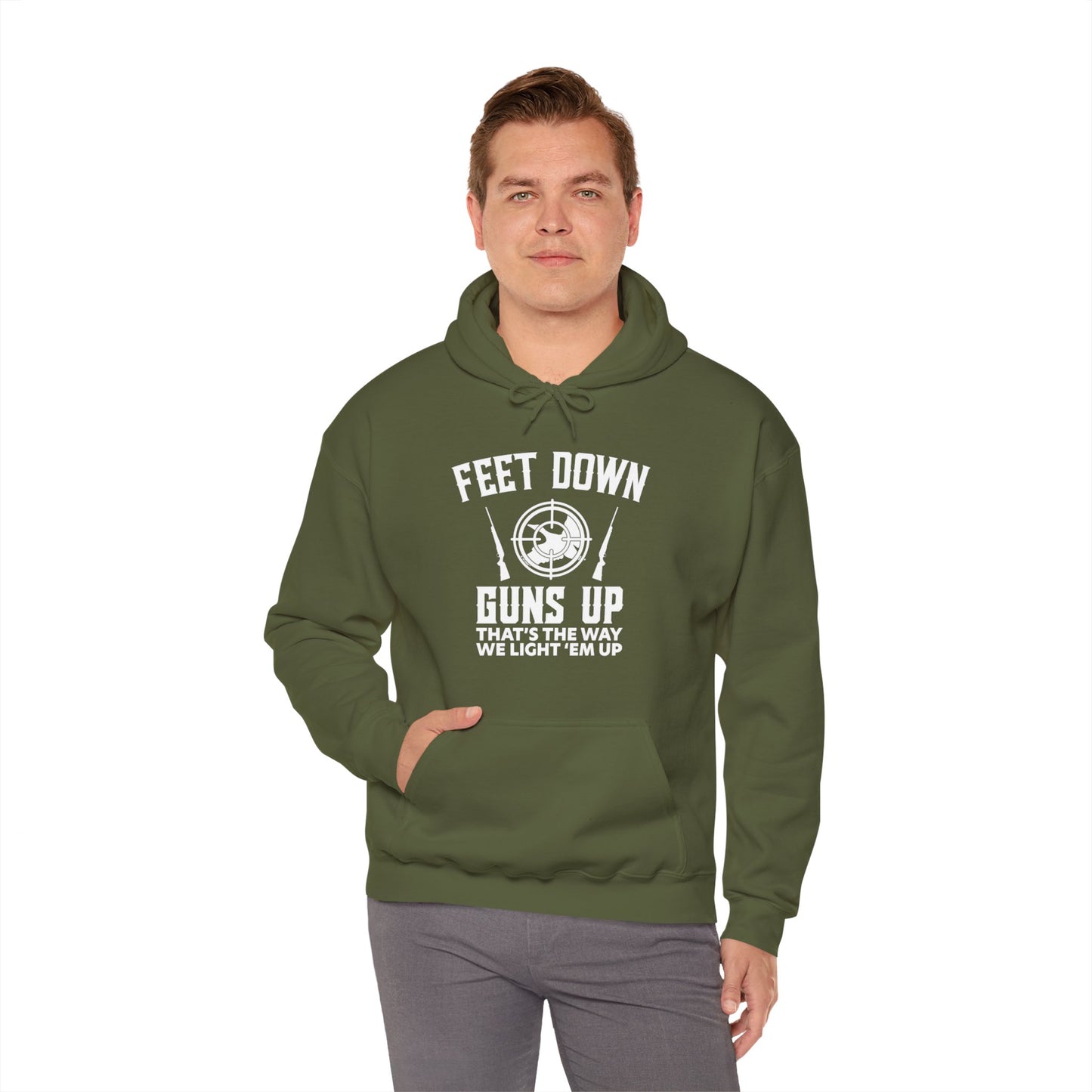 Feet Down Guns Up Hooded Sweatshirt