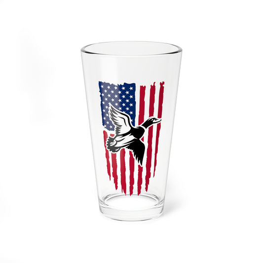 Duck Hunting American Flag Pint Glass