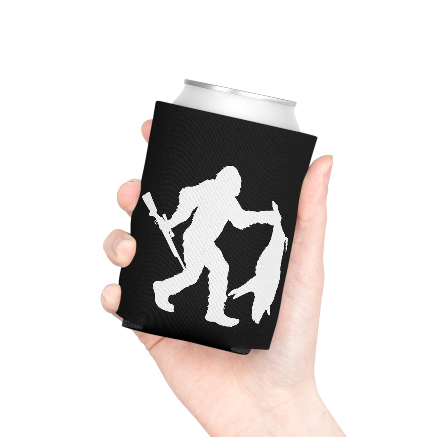 Bigfoot Holding Hog Can Cooler