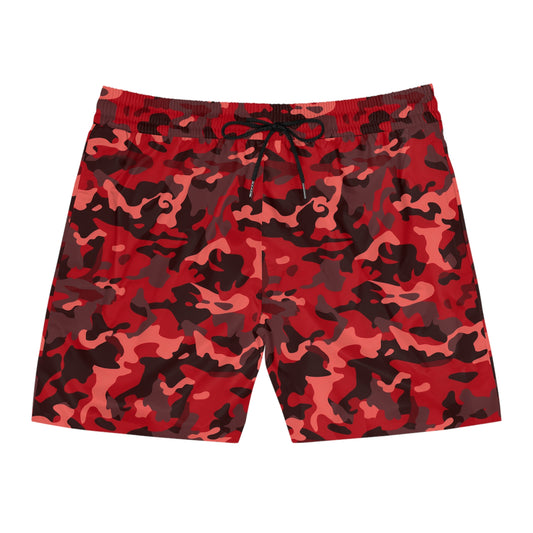 Red Camo Swim Trunks