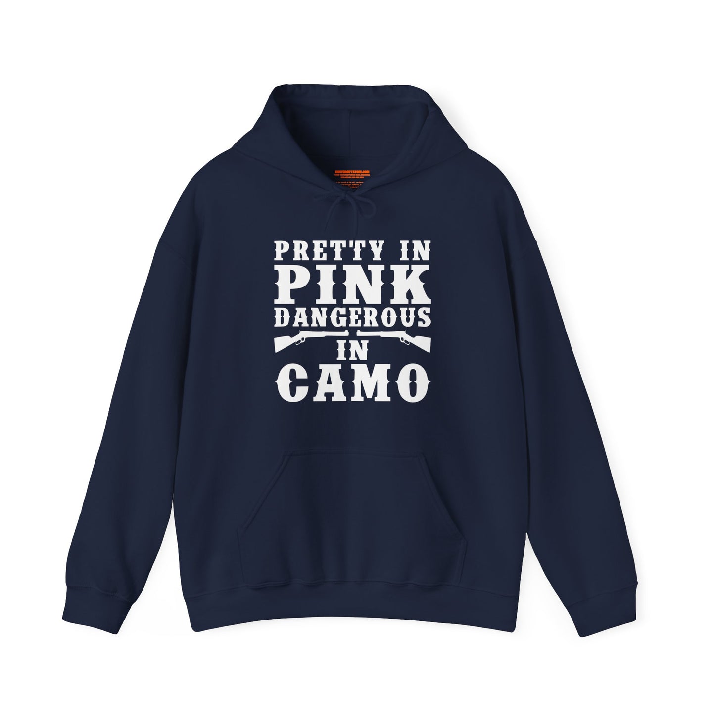 Pretty In Pink Dangerous in Camo Hooded Sweatshirt