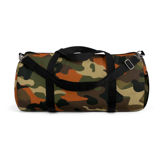 Orange Camo Duffel Bag