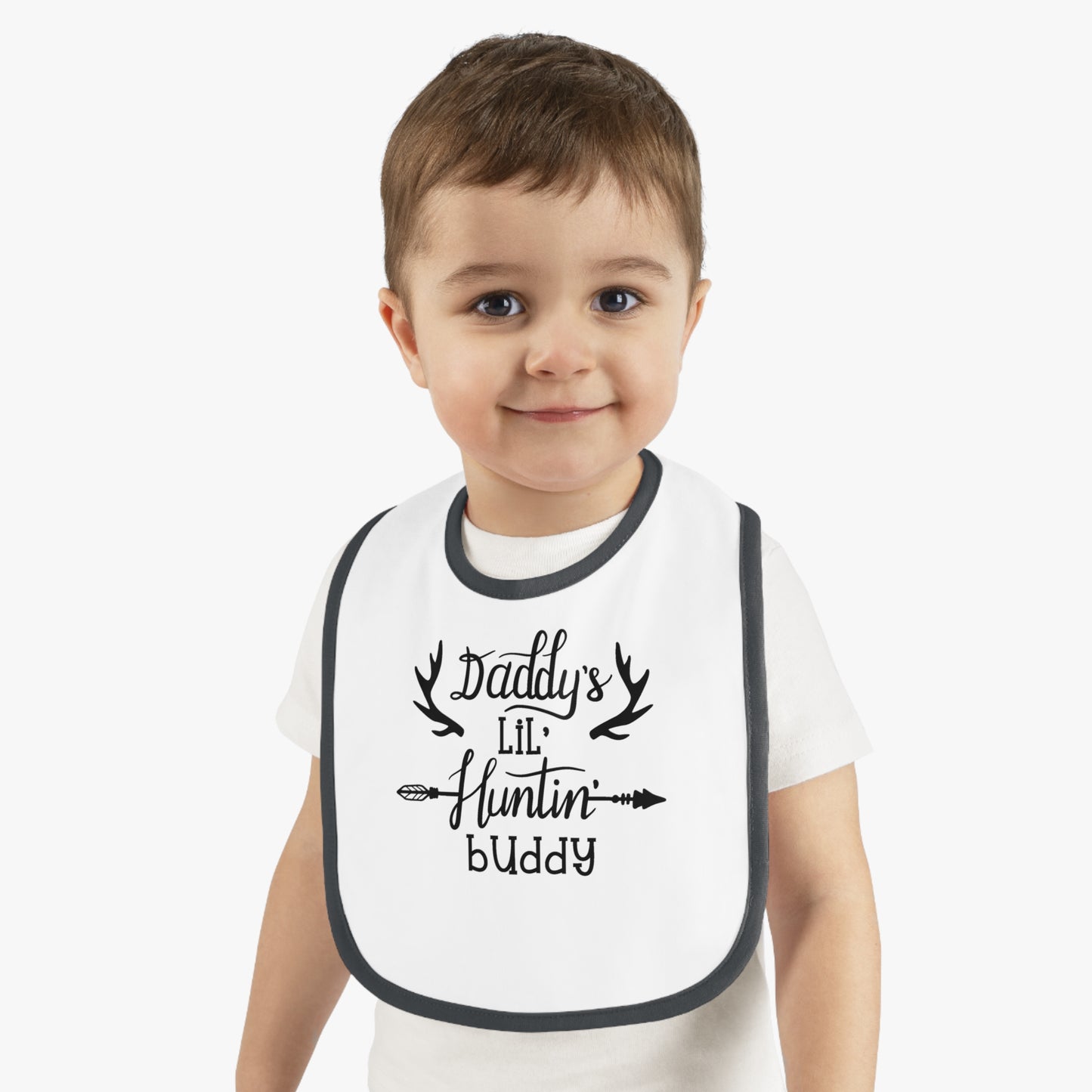 Daddy's Lil Huntin Buddy Baby Jersey Bib