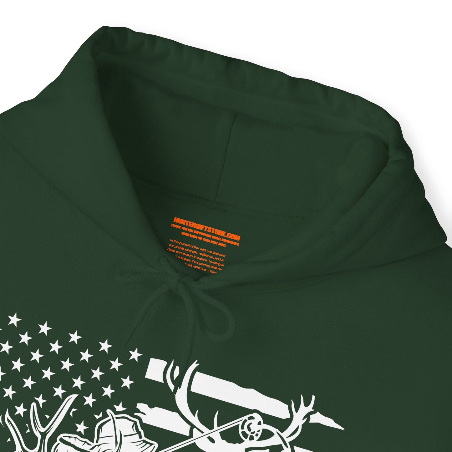 US Deer Bowhunting Flag Hooded Sweatshirt