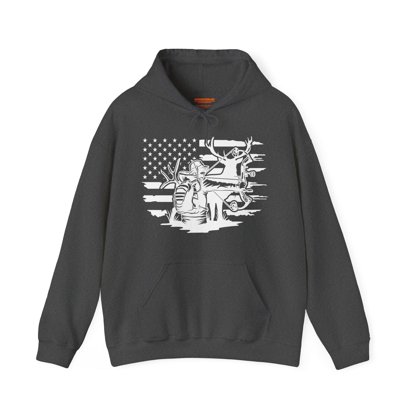 US Deer Bowhunting Flag Hooded Sweatshirt