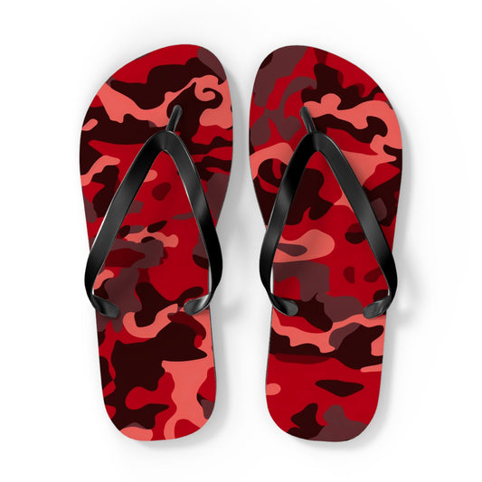 Red Camo Flip Flops