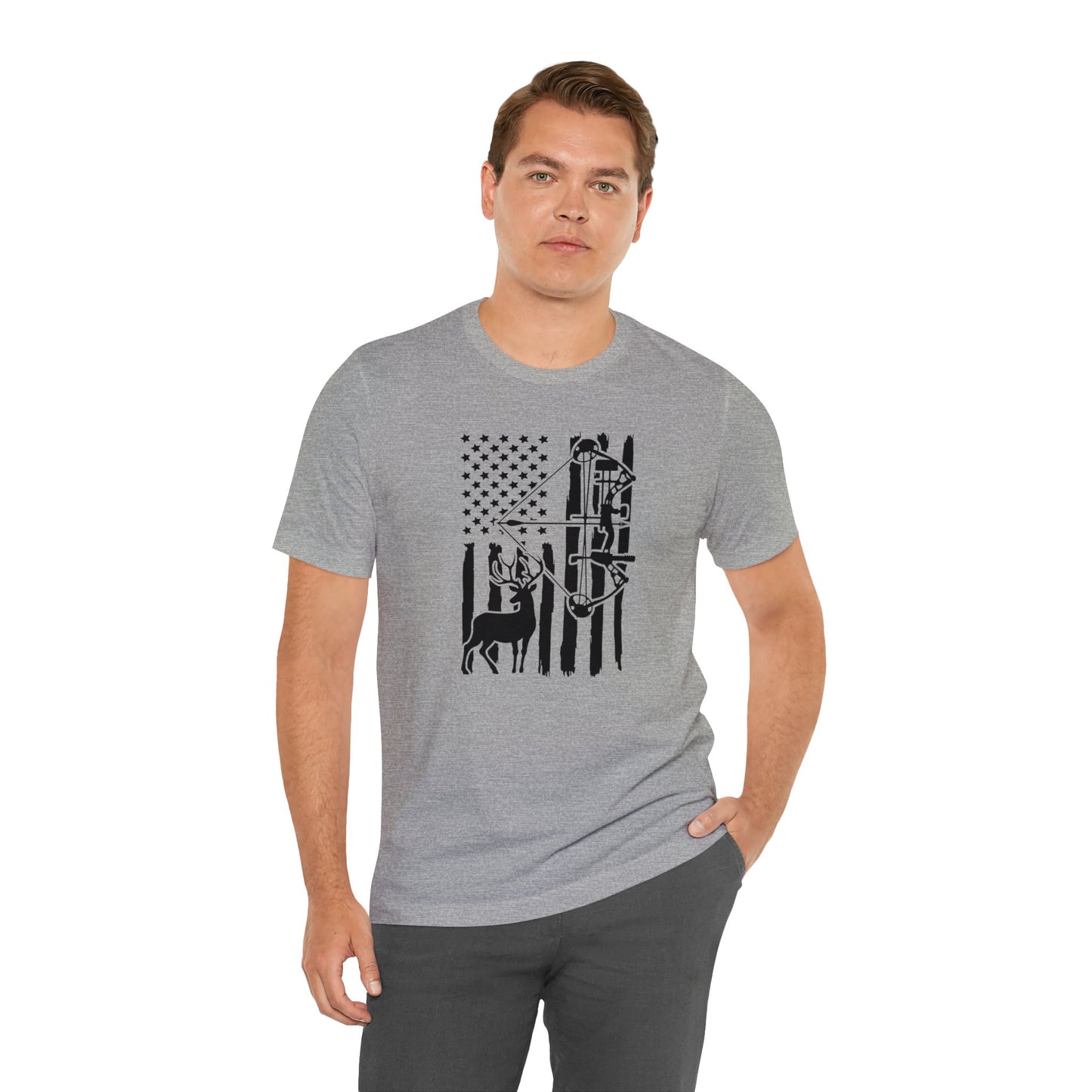 Bow Hunting American Flag T-Shirt